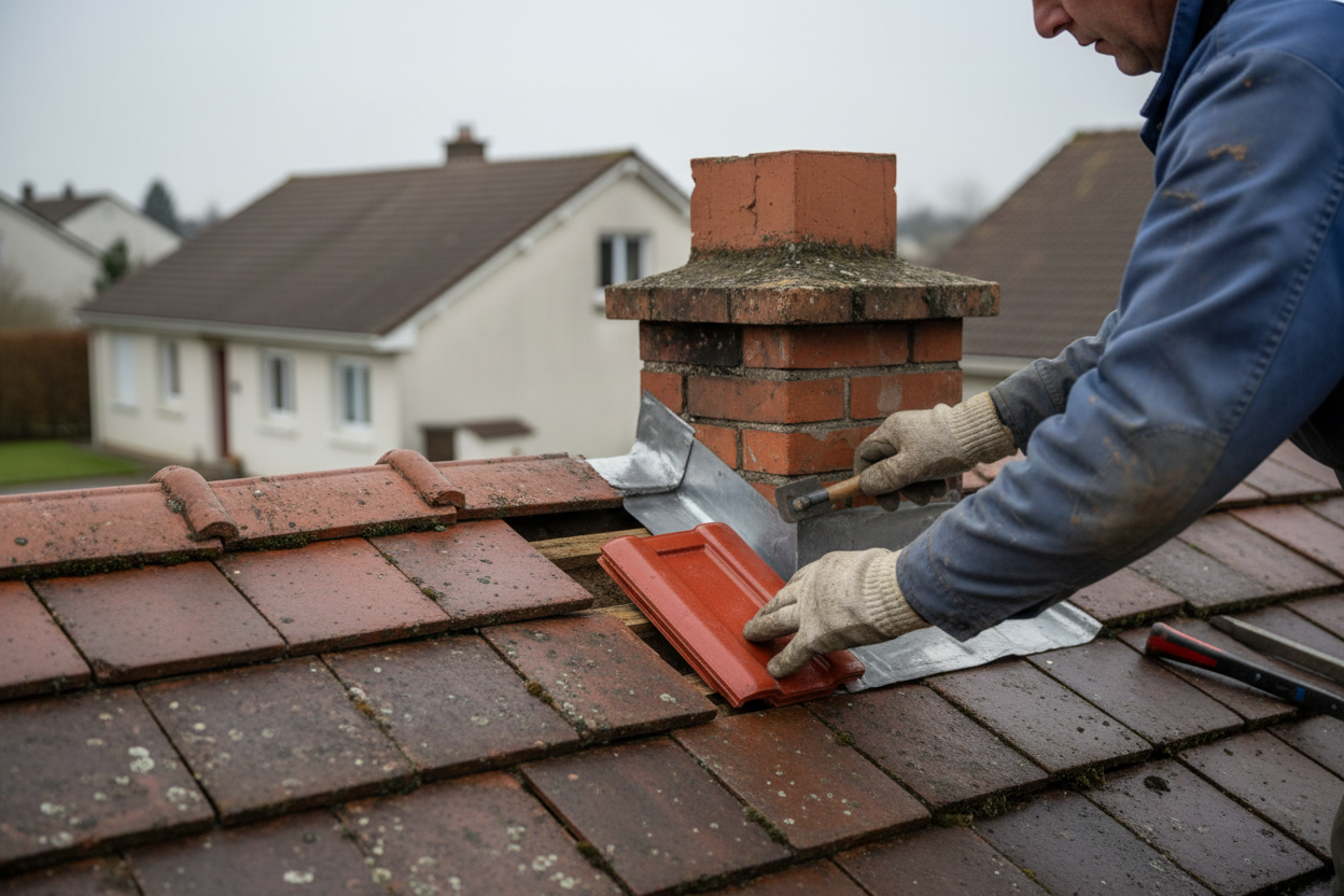 Réparation partielle et remplacement de tuiles à Metz